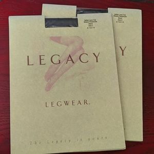 Set of two black lace legacy legwear